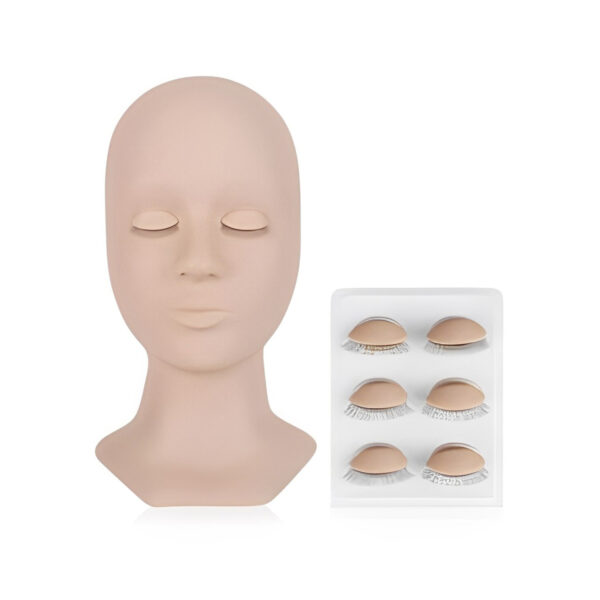 Eyelashes mannequin head